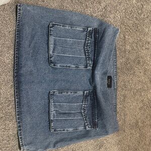 Zara Indigo Denim Skirt with Dual Pockets